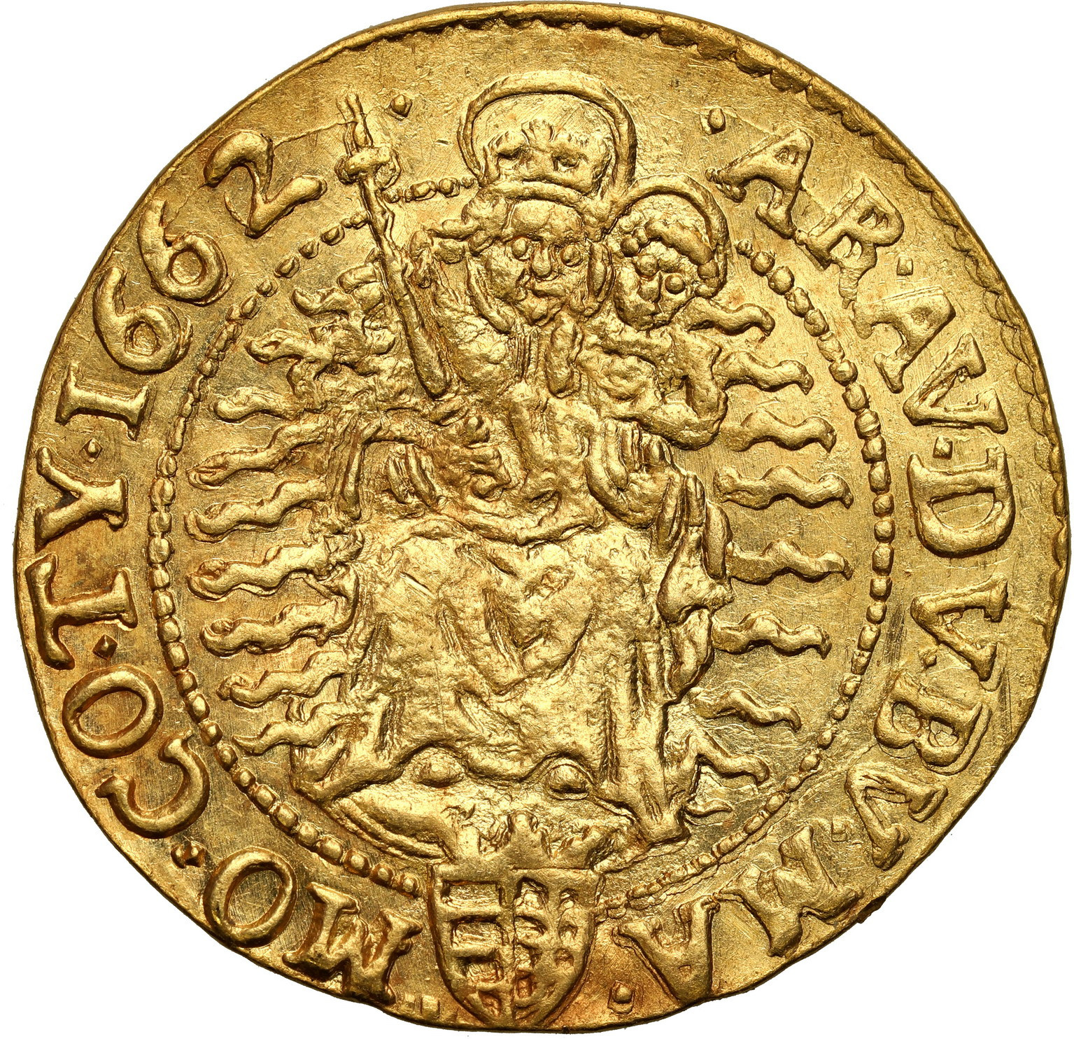Węgry. Leopold I (1657-1705) Dukat 1662 KB, Kremnica - PIĘKNY